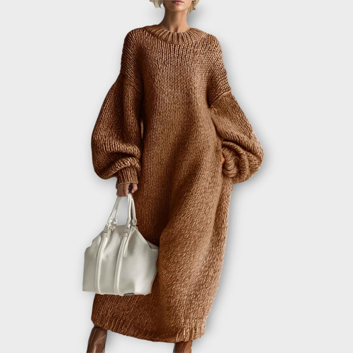 Abito Maxi in Maglia Oversized e Confortevole