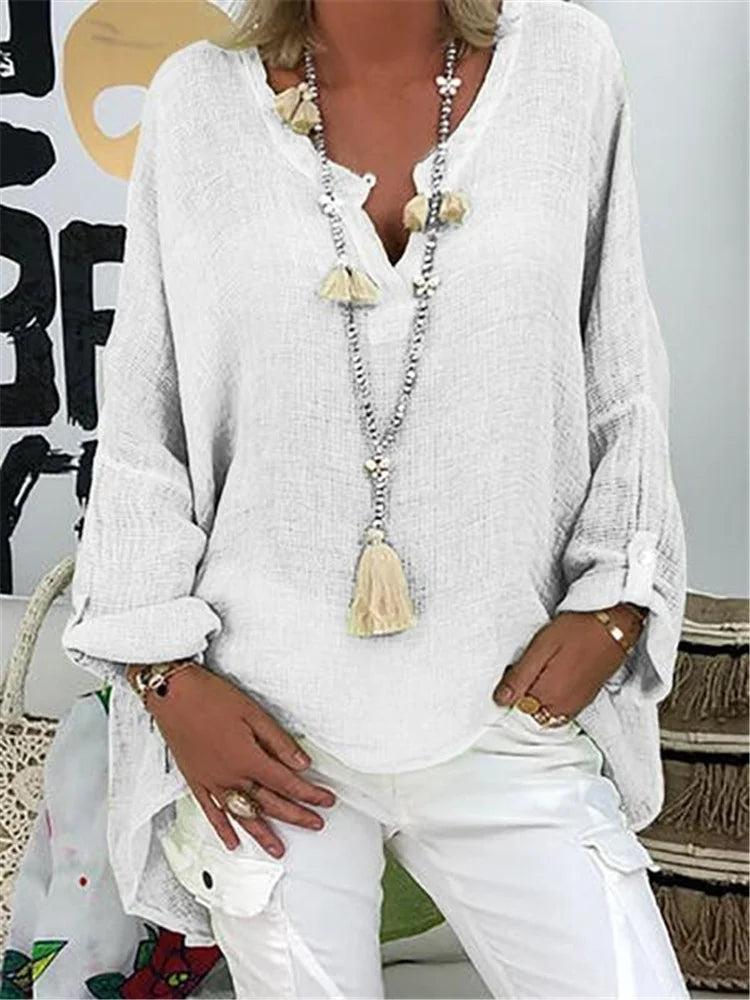 Caelina - Camicia Base a Maniche Lunghe