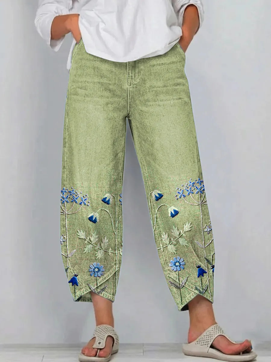 Aven | Pantaloni Ricamati Casual Chic
