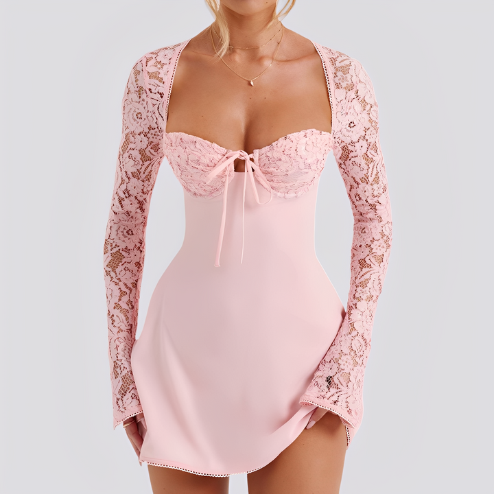 Emmy - Elegante, vestito corto attillato senza schiena per donne