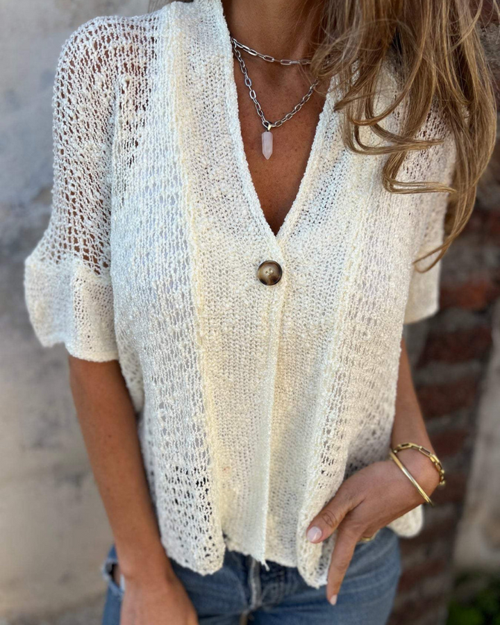 LINDSY - TOP ELEGANTE TEXTURIZZATO
