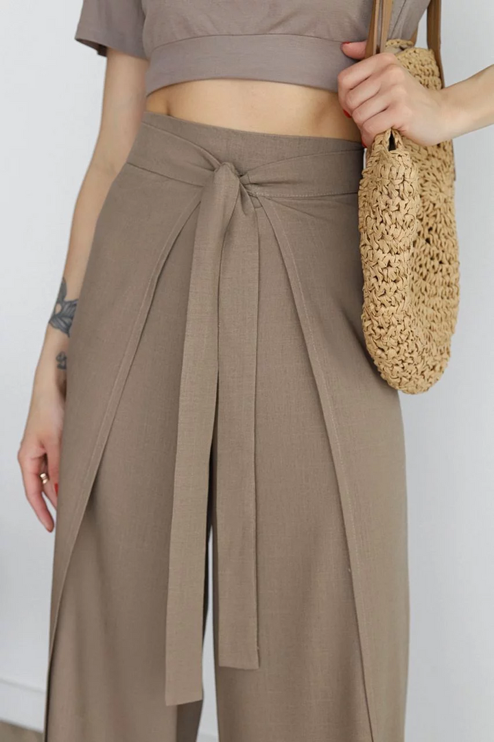 Maelis - Pantaloni Larghi in Lino