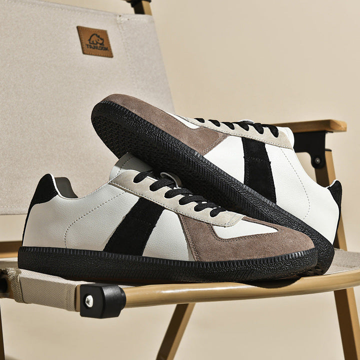Irene - Sneakers eleganti in pelle e tela per donna
