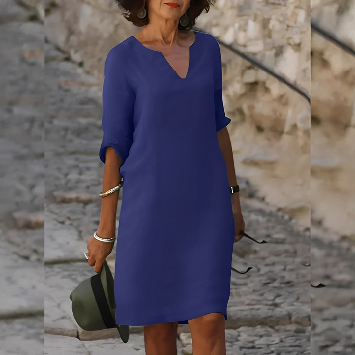 Guilaine - Vestito elegante con scollatura a V per donne
