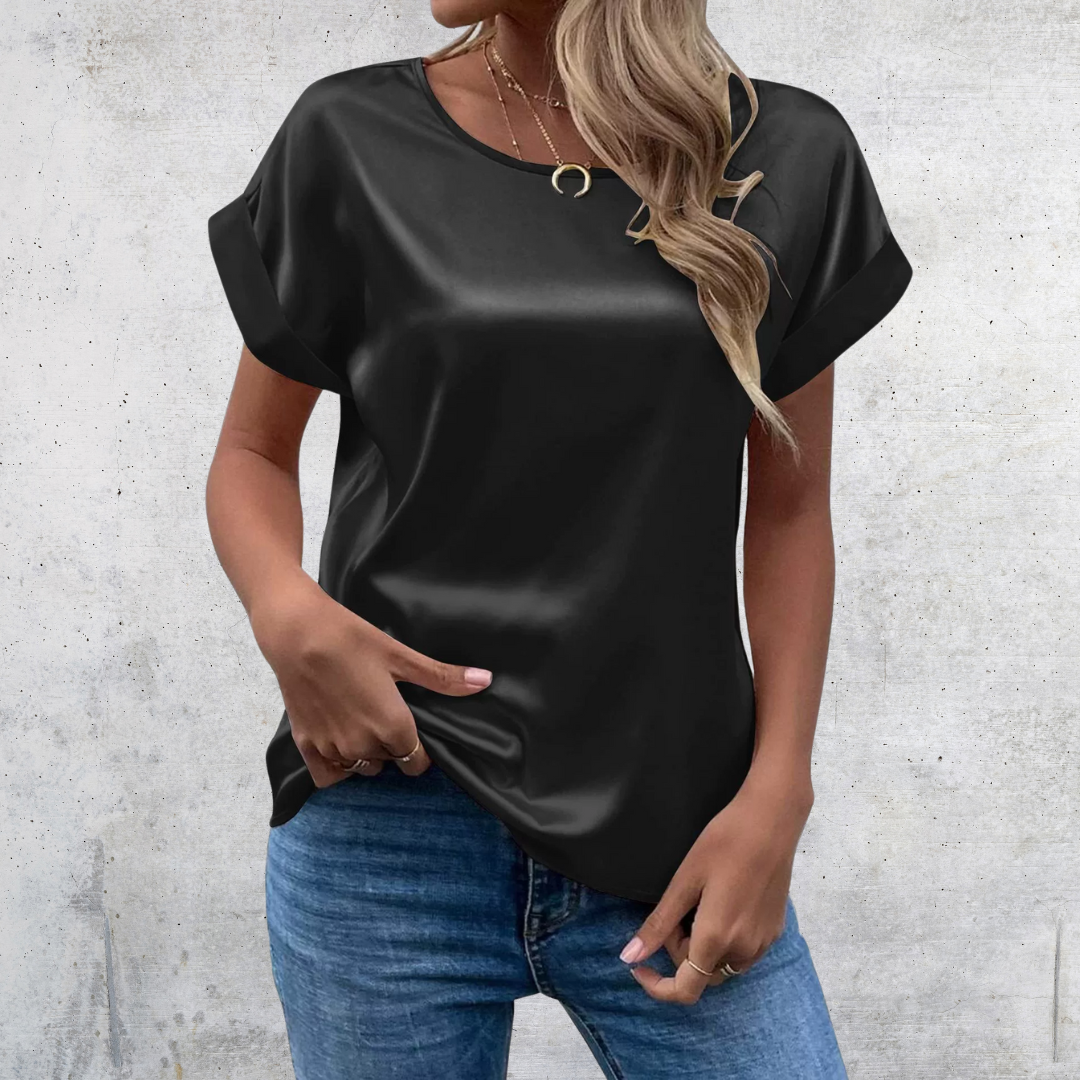 Mabel – Blusa con Maniche Arrotolate