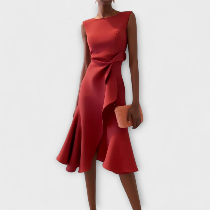 Juliette – Vestito Midi Asimmetrico Drappeggiato