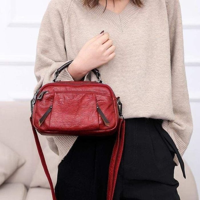 Finbjørg | Borsa Piccola e Versatile in Ombra di Cognac Dorato
