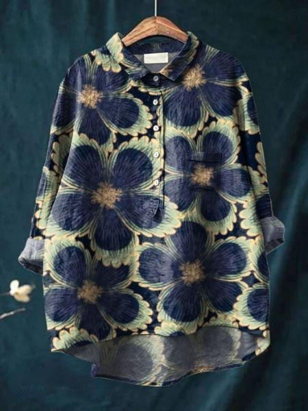 BLOUSE SERAPHINA I RETRO-FLOWER