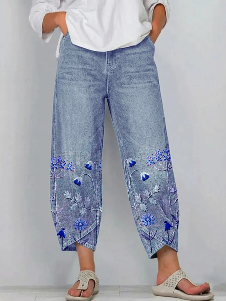 Aven | Pantaloni Ricamati Casual Chic