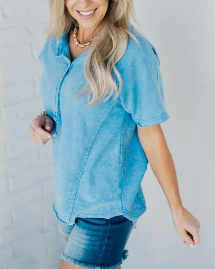 POSITANO - T-SHIRT IN TINTA WASHED