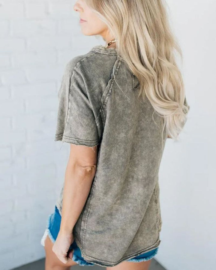 POSITANO - T-SHIRT IN TINTA WASHED