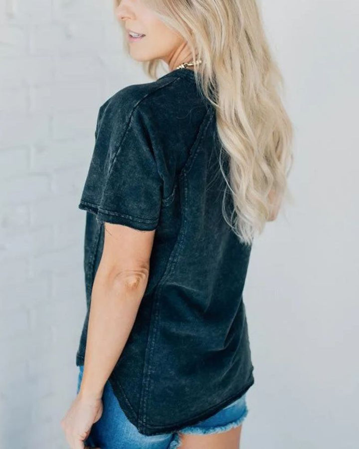 POSITANO - T-SHIRT IN TINTA WASHED