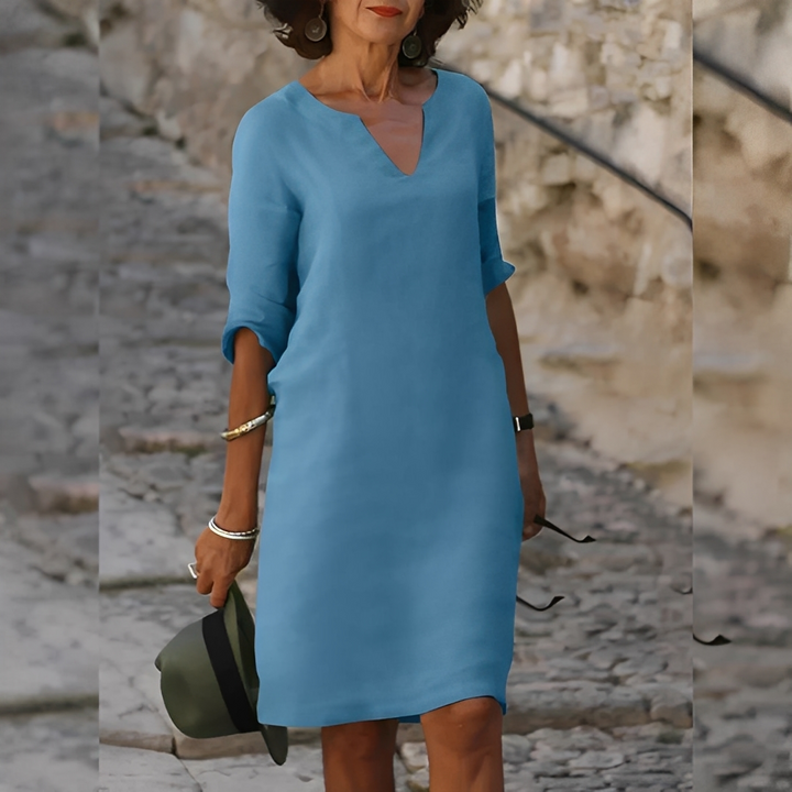 Guilaine - Vestito elegante con scollatura a V per donne