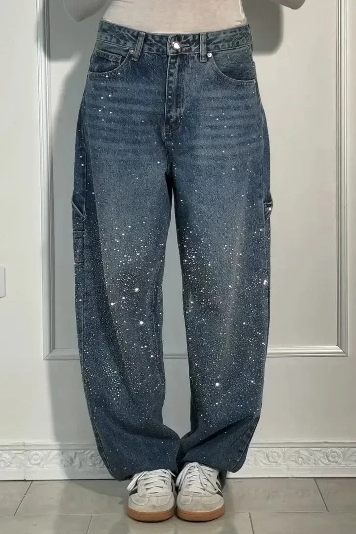 Victoria | Jeans Glitter a Vita Alta