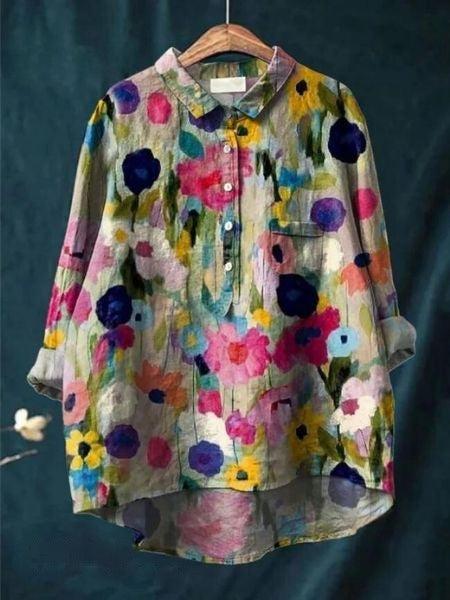 BLOUSE SERAPHINA I RETRO-FLOWER