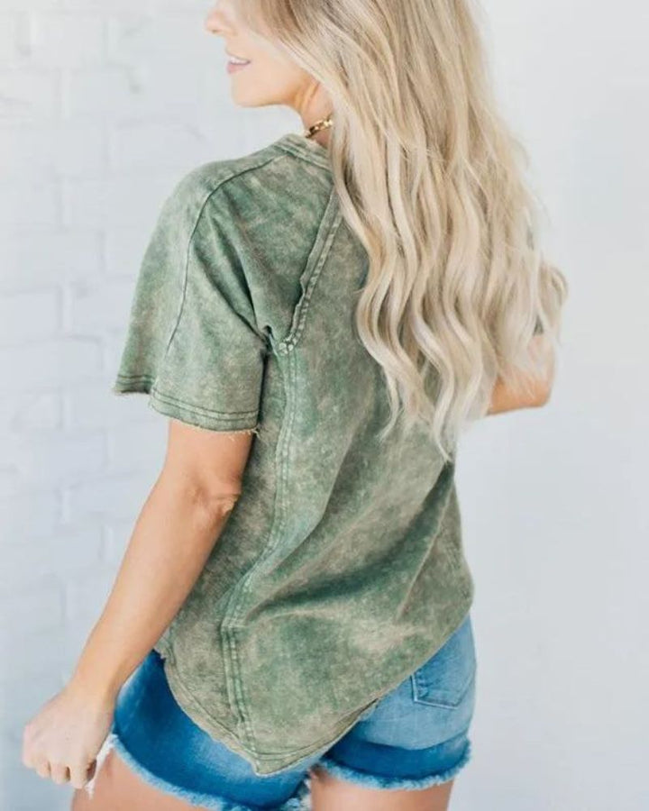 POSITANO - T-SHIRT IN TINTA WASHED