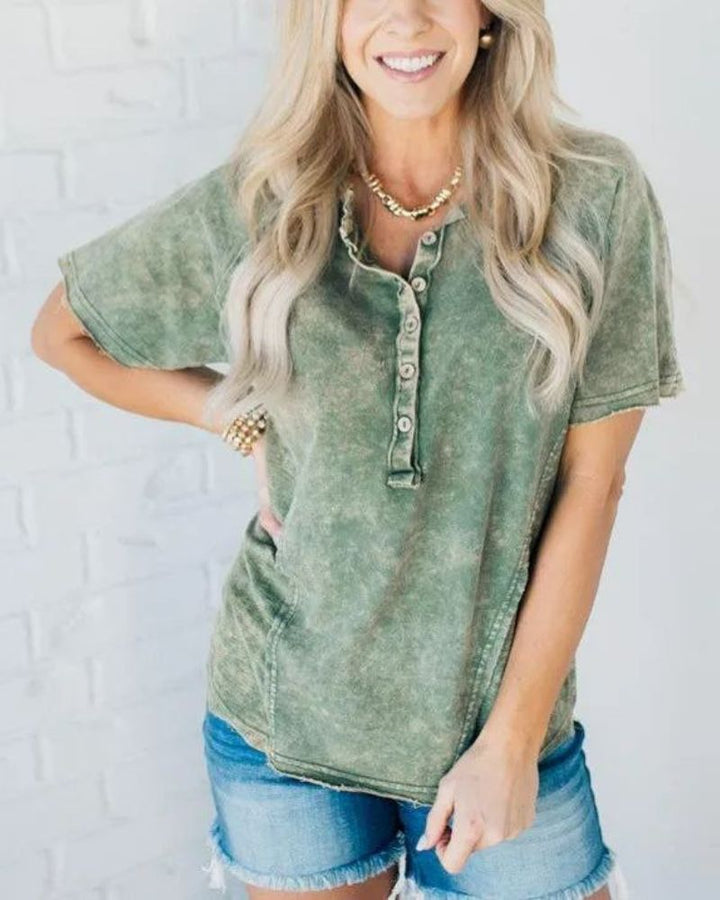 POSITANO - T-SHIRT IN TINTA WASHED