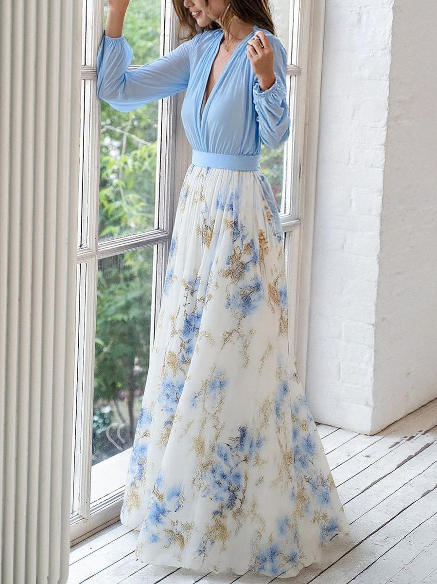 Abigail | Vestito Lungo con Stampa Floreale Stupefacente