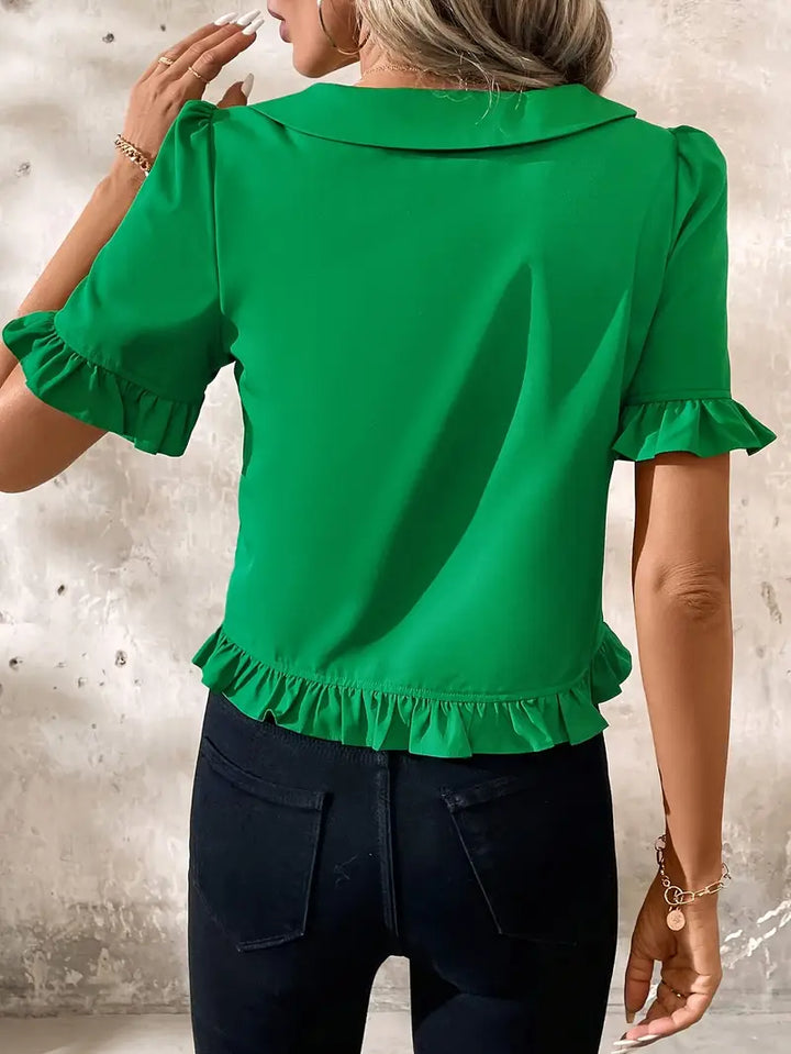 Foteini - Elegante Blusa a Maniche Corte