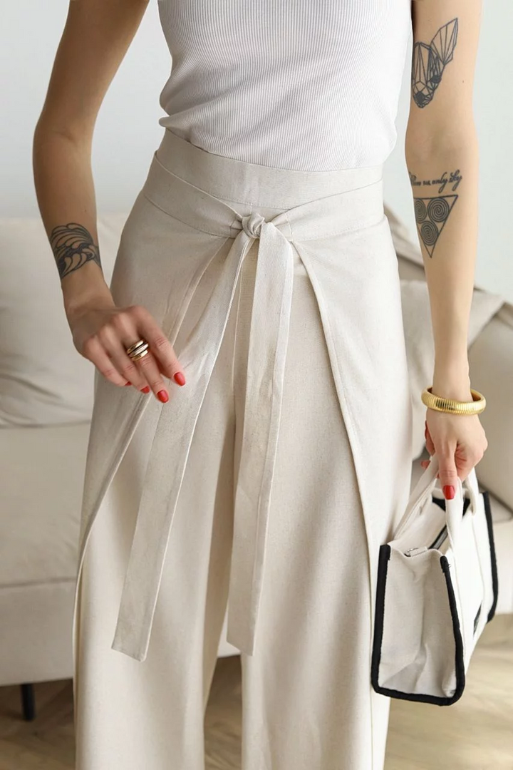 Maelis - Pantaloni Larghi in Lino