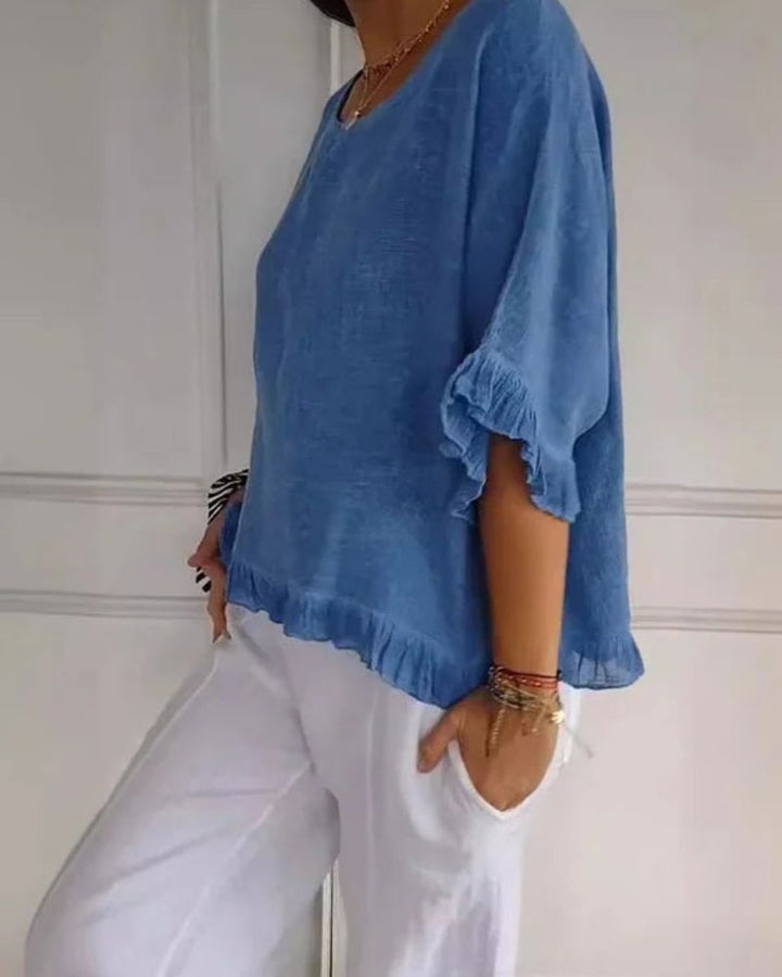 NABILA - CAMICIA IN LINO STILOSA