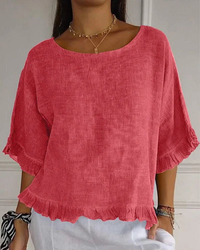NABILA - CAMICIA IN LINO STILOSA