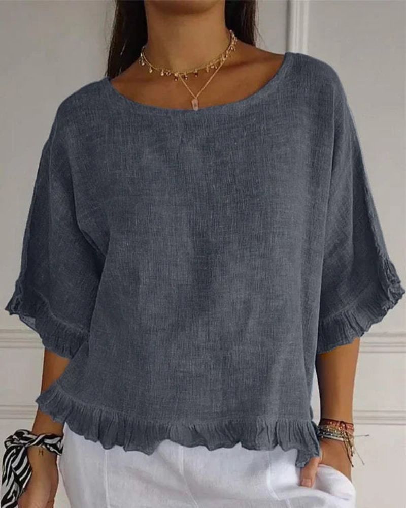 NABILA - CAMICIA IN LINO STILOSA