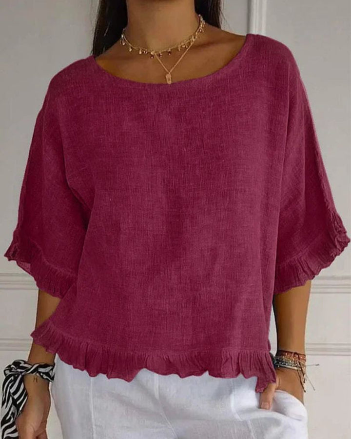 NABILA - CAMICIA IN LINO STILOSA