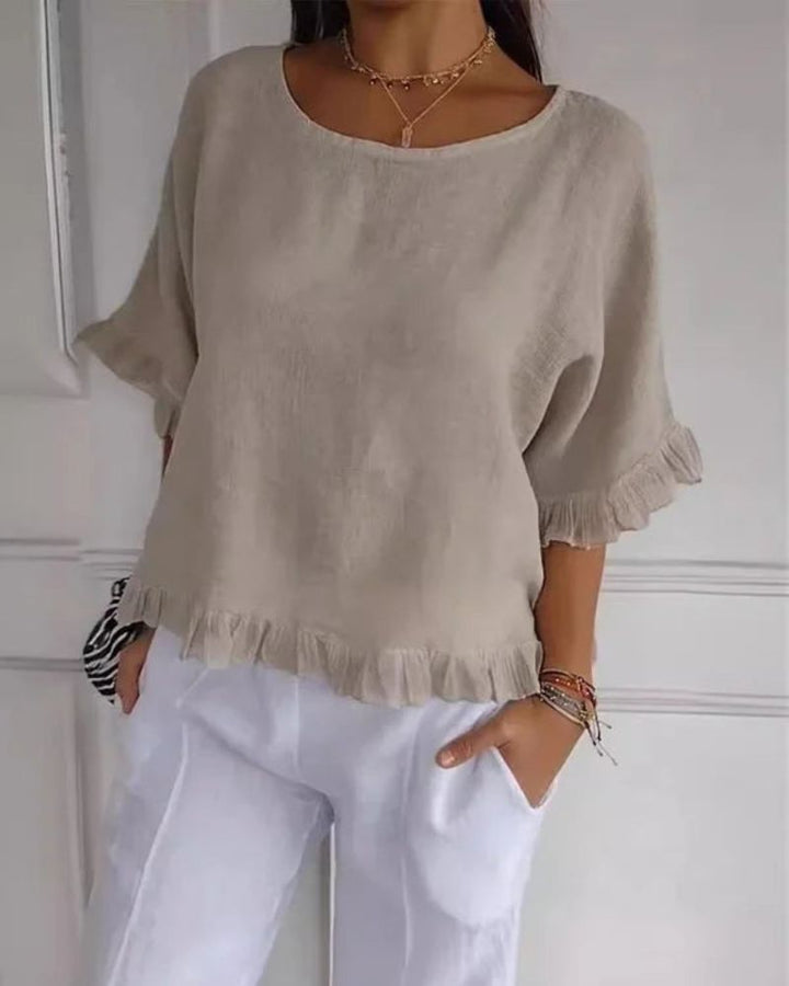 NABILA - CAMICIA IN LINO STILOSA