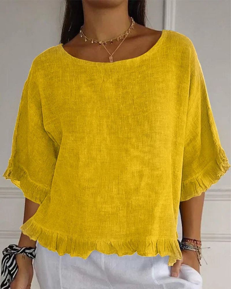 NABILA - CAMICIA IN LINO STILOSA