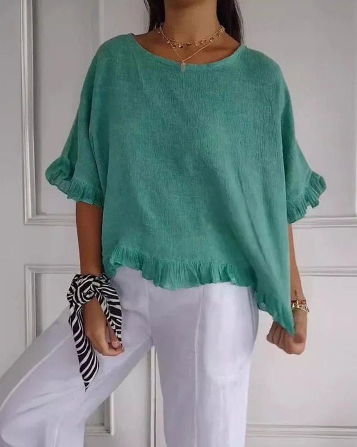 NABILA - CAMICIA IN LINO STILOSA