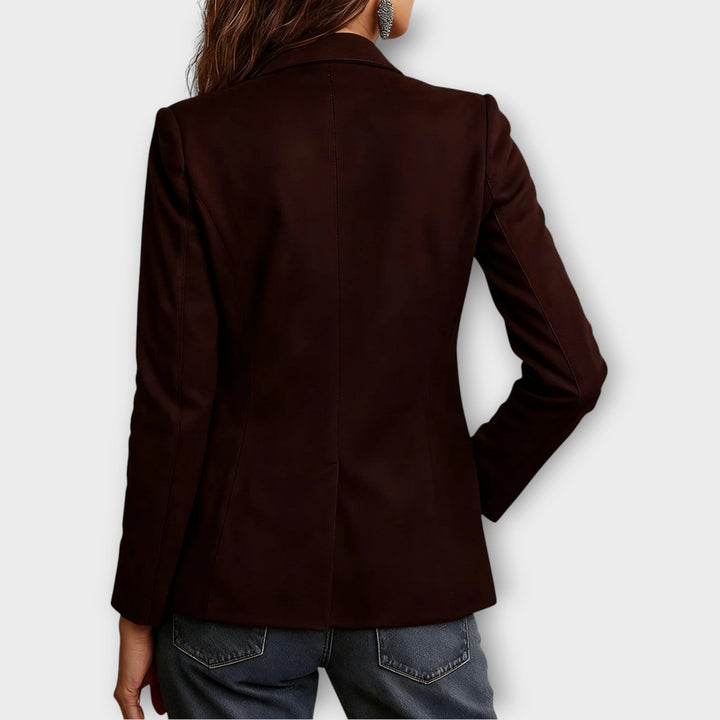 Blazer Vintage in Suede Marrone