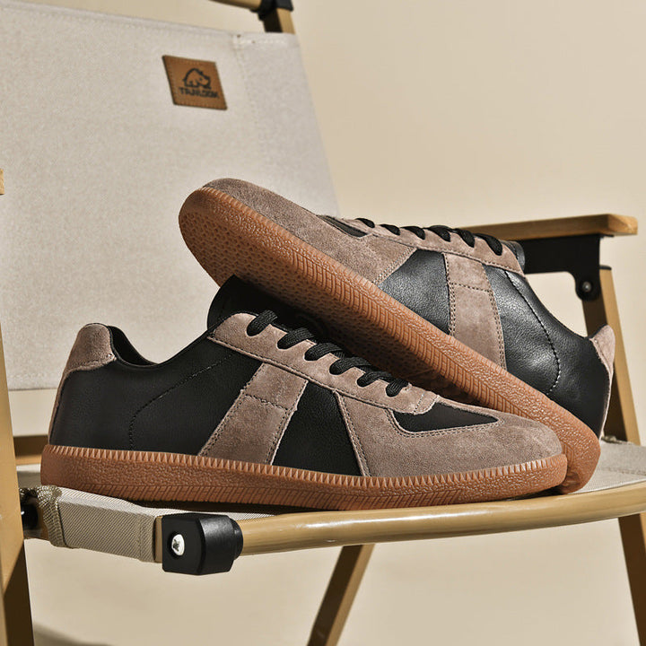 Irene - Sneakers eleganti in pelle e tela per donna