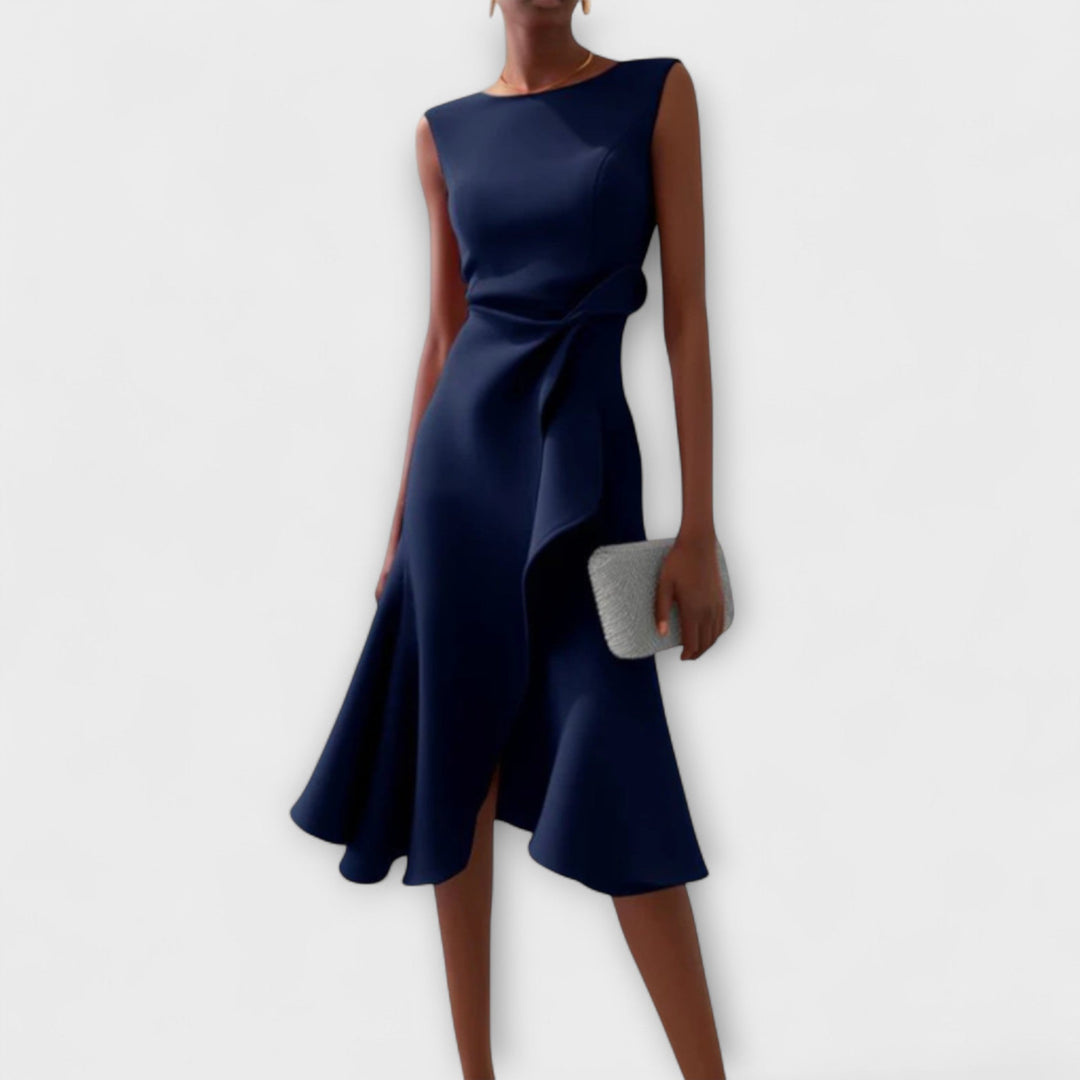 Juliette – Vestito Midi Asimmetrico Drappeggiato