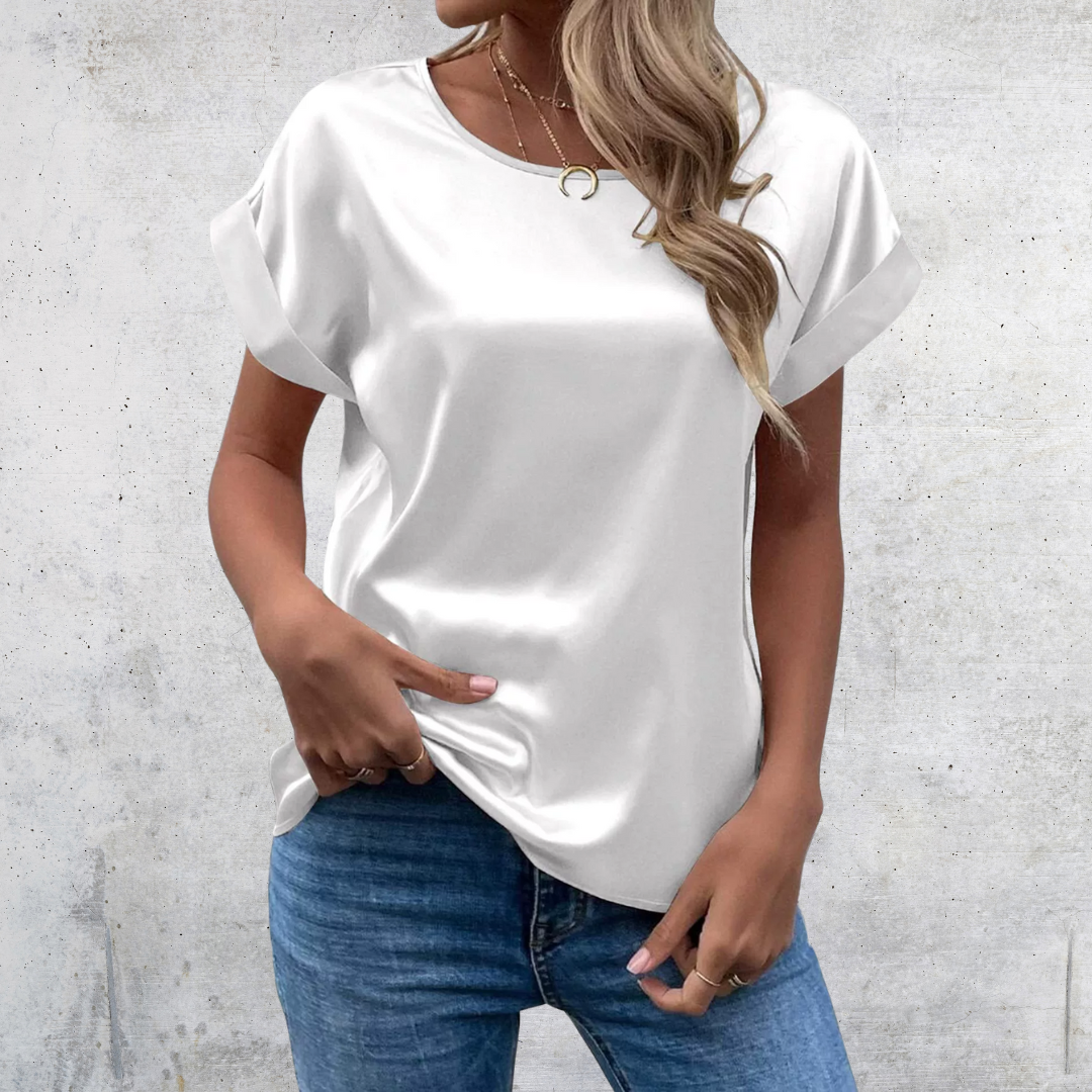 Mabel – Blusa con Maniche Arrotolate