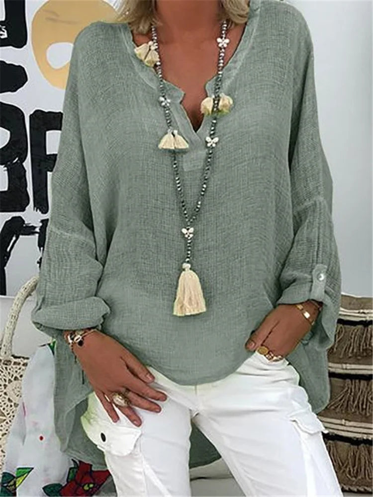 Caelina - Camicia Base a Maniche Lunghe