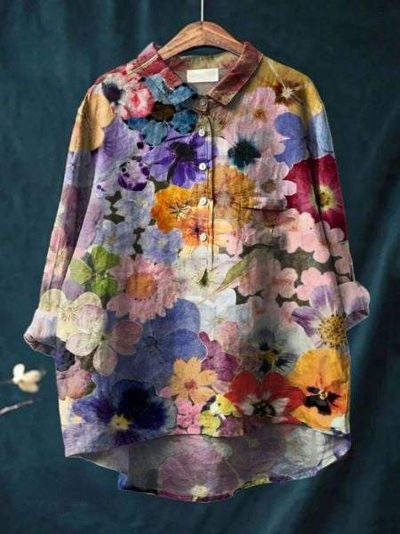 BLOUSE SERAPHINA I RETRO-FLOWER