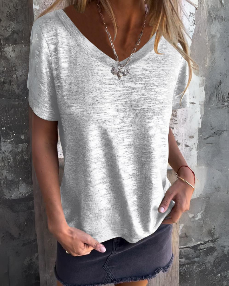 MARIONA - T-shirt alla moda a maniche corte