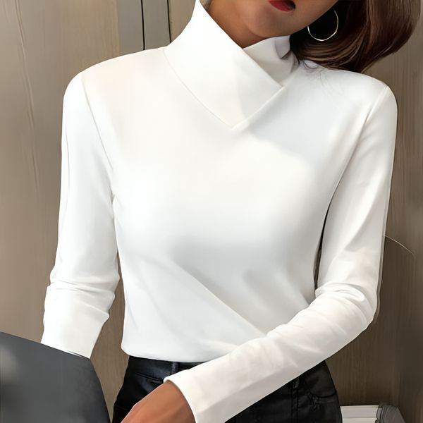Avery | Elegante T-shirt Collo Alto