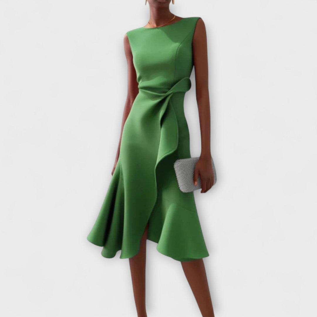 Juliette – Vestito Midi Asimmetrico Drappeggiato
