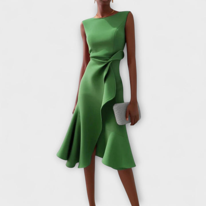 Juliette – Vestito Midi Asimmetrico Drappeggiato