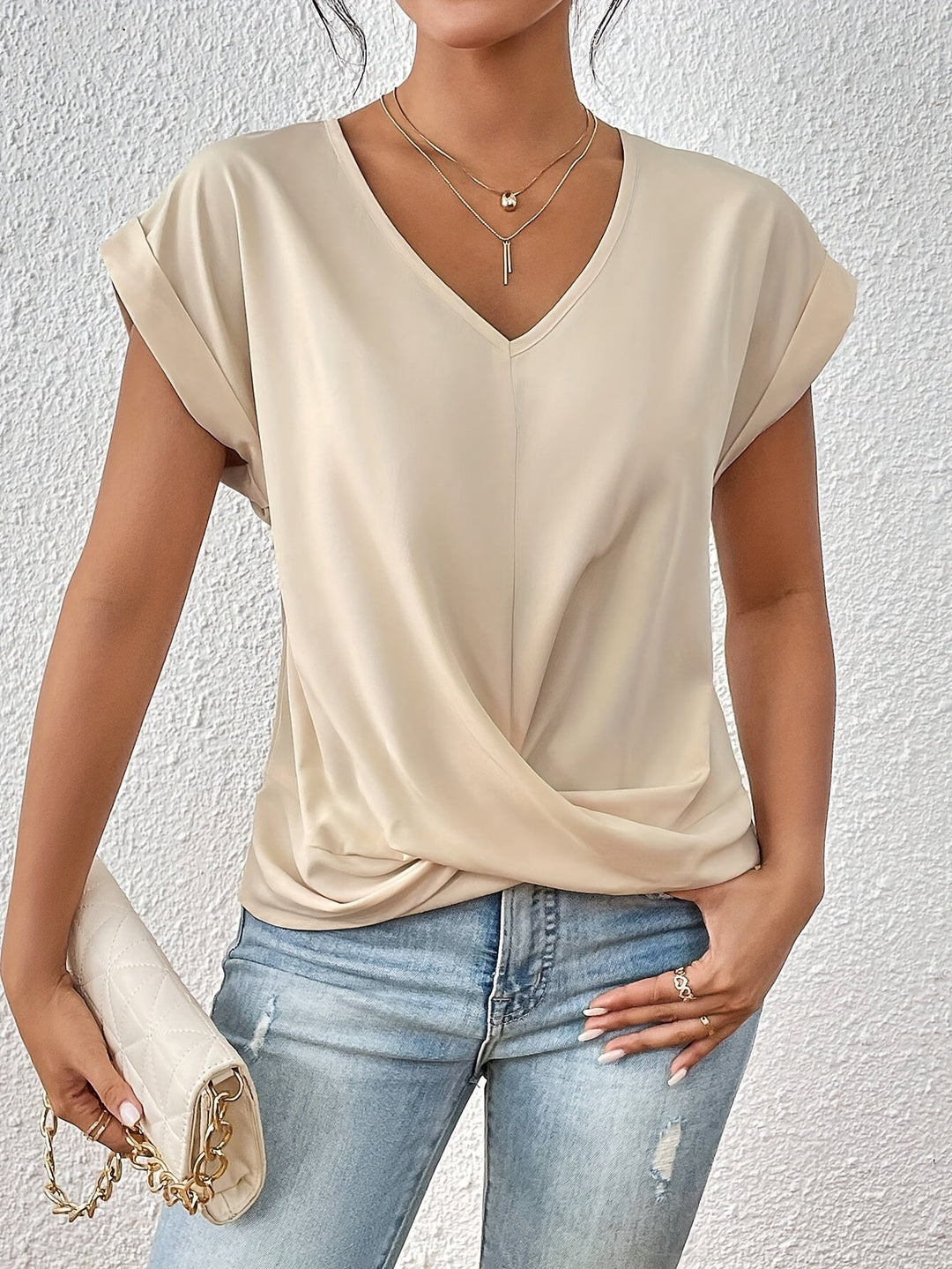 Kathrina | Top con Scollatura a V e Twist