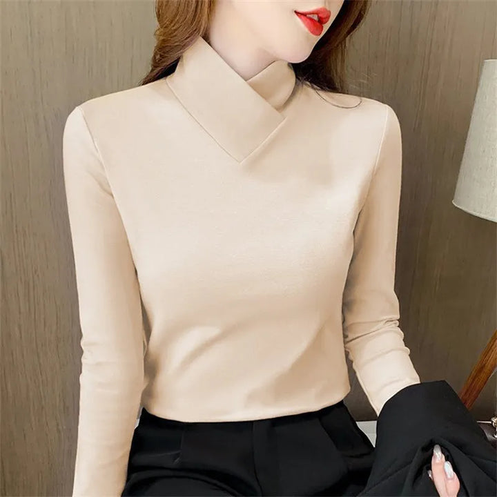Avery | Elegante T-shirt Collo Alto