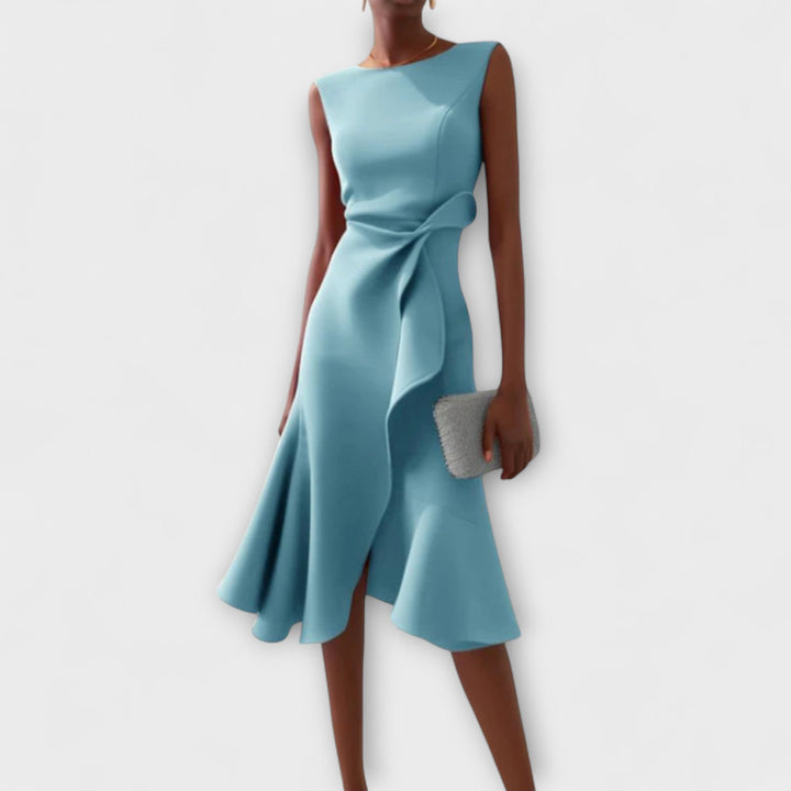 Juliette – Vestito Midi Asimmetrico Drappeggiato