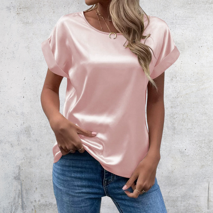 Mabel – Blusa con Maniche Arrotolate