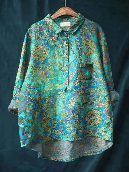 BLOUSE SERAPHINA I RETRO-FLOWER