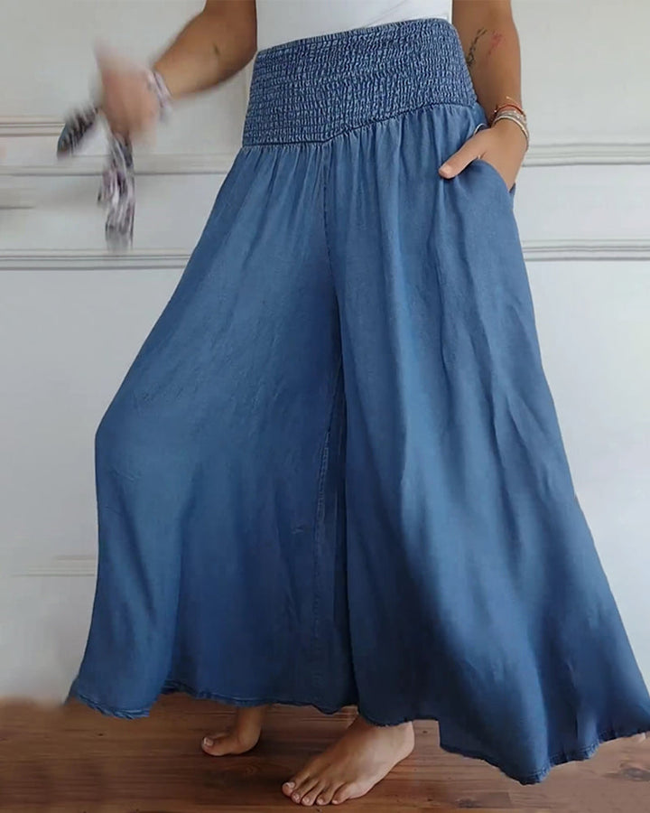 Reina - Pantaloni Comodi a Gamba Larga