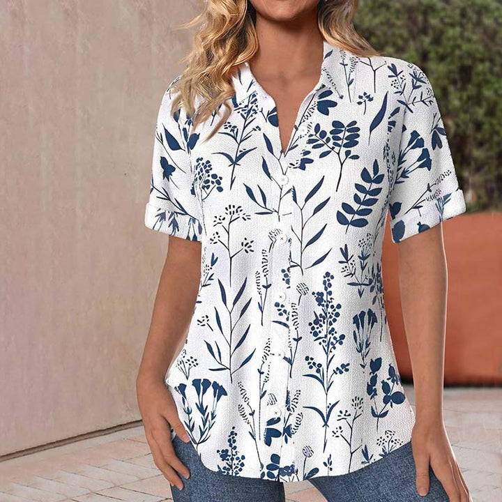 BETTY | BLOUSE CASUAL CON STAMPA A FOGLIE