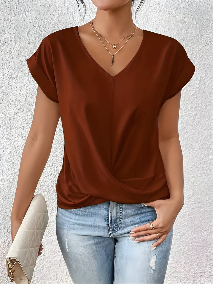 Maia – Top V-Neck con Nastro Frontale