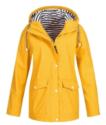Ilektra - Giacca Impermeabile Elegante con Maniche Lunghe e Cappuccio